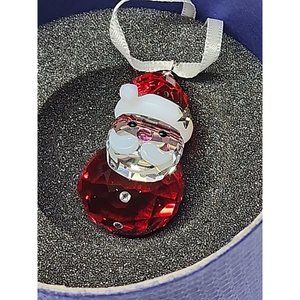 SWAROVSKI Christmas Crystal 5544533 Holiday Joyful Rocking Santa Claus Ornament